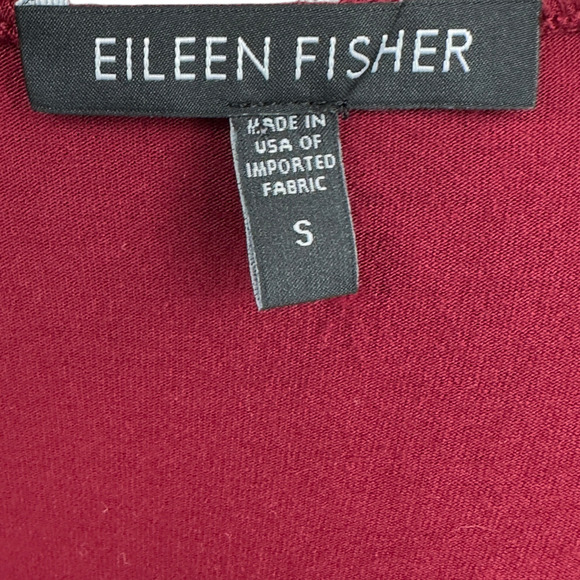 Eileen Fisher Sleeveless Blouse Womens Size Small Burgundy Casual Staple Classic - Picture 4 of 8